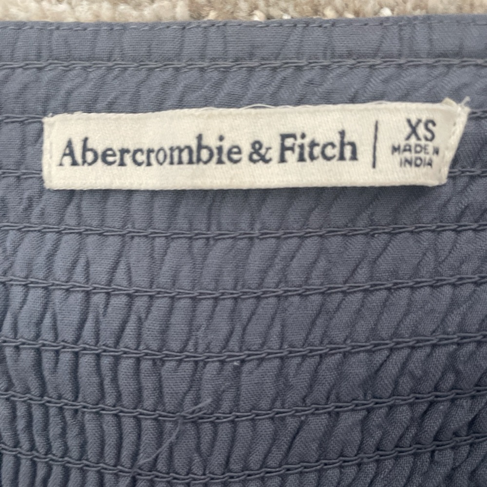 Abercrombie & Fitch Blue Sundress with White Polka Dots and Pockets - Picture 4 of 7